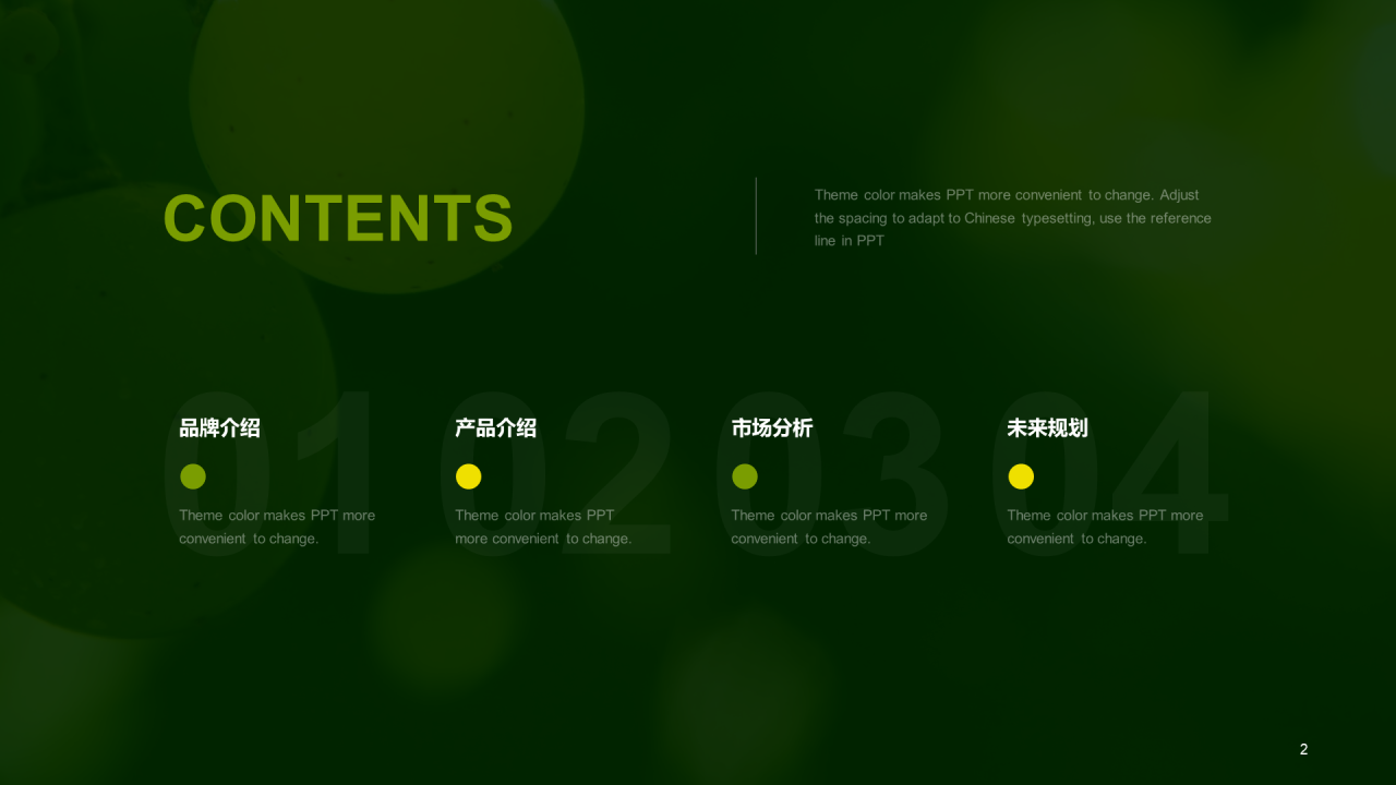 绿色商务农业生产PPT模板