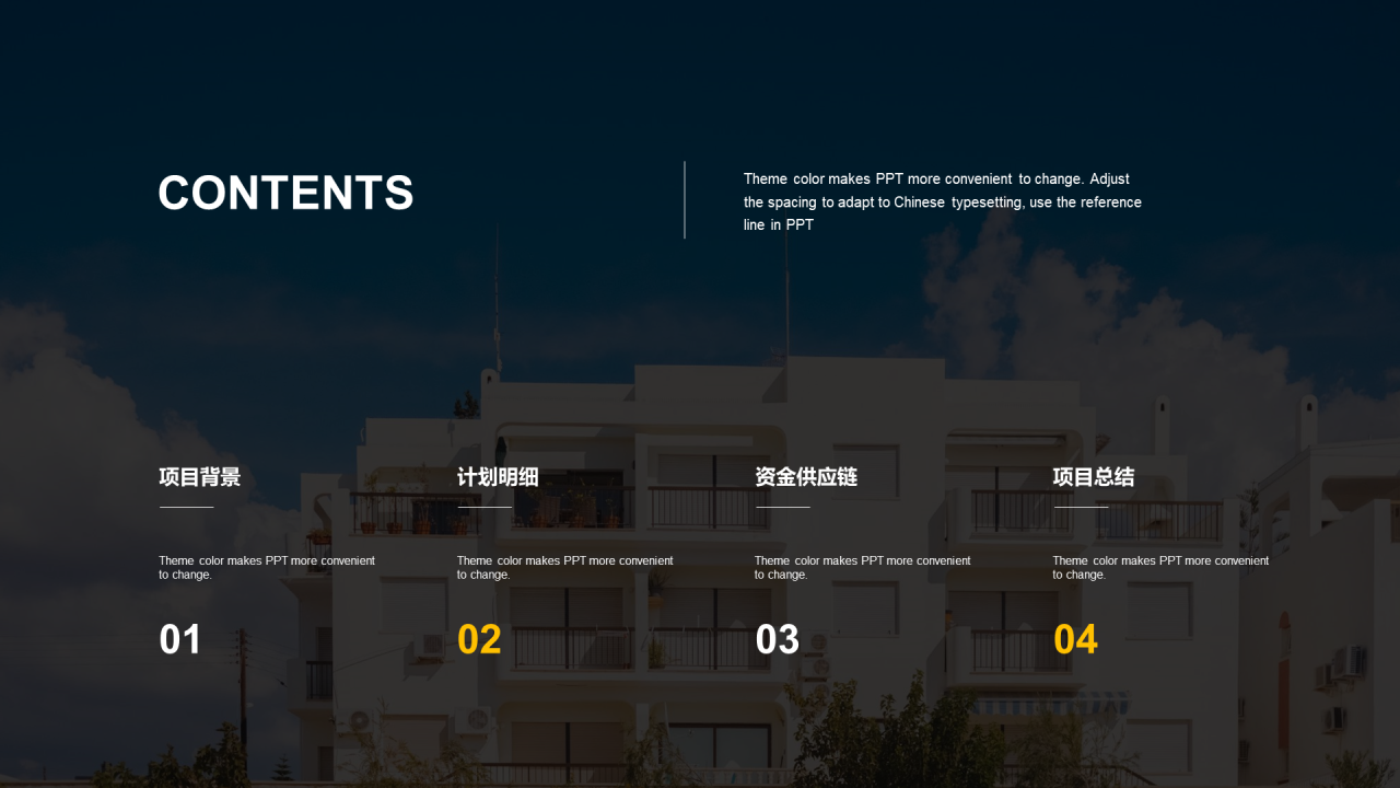 蓝色创意住房地产项目开发商业计划书PPT案例