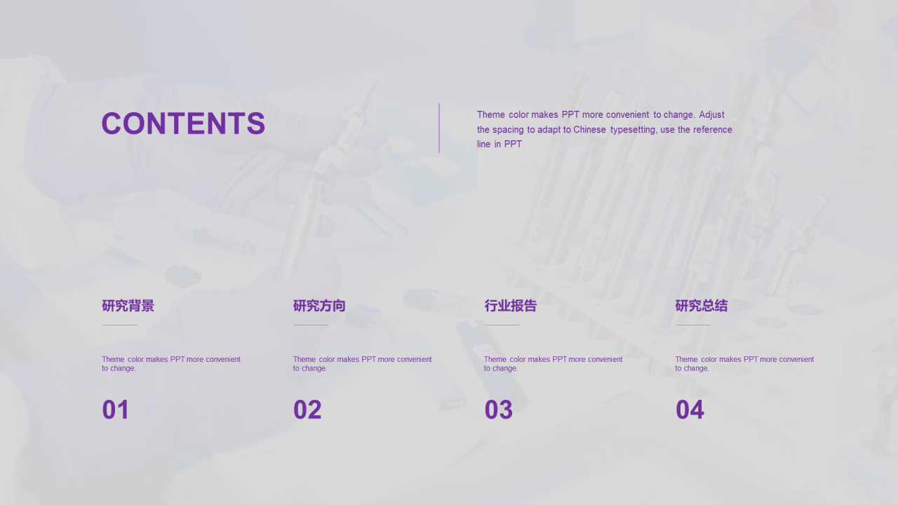 紫色科技生物研究报告PPT案例