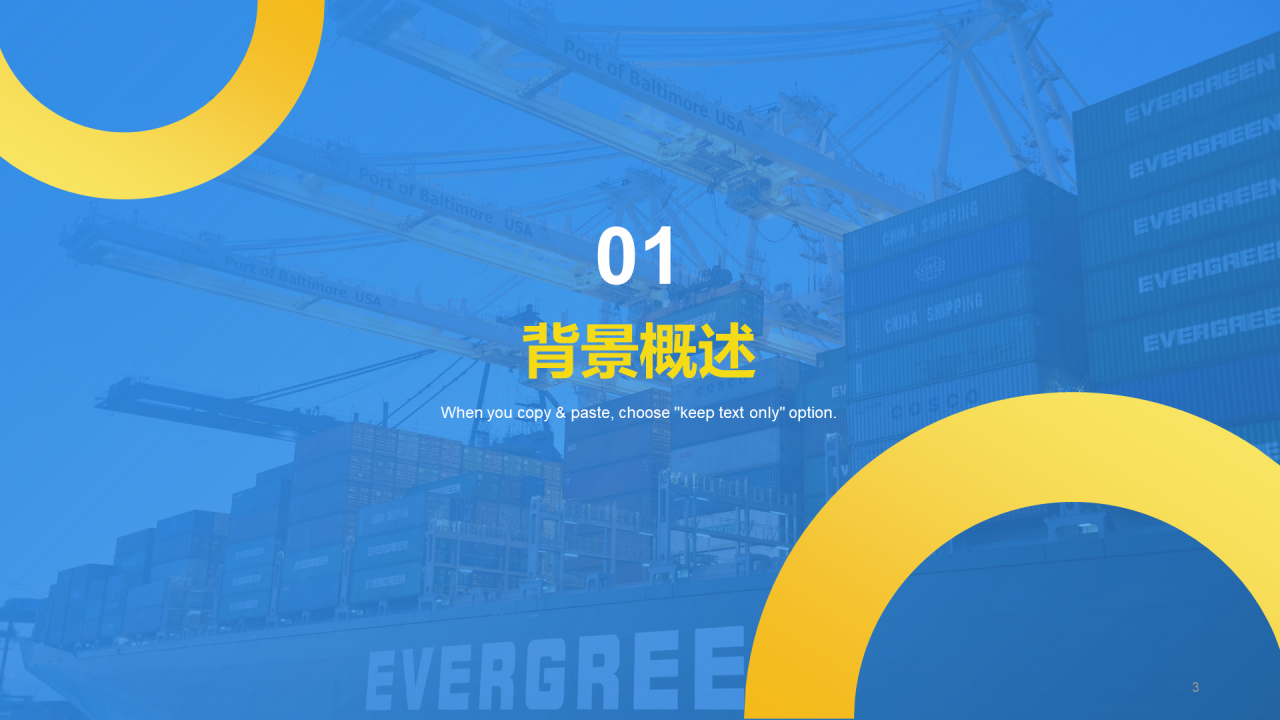蓝黄色商务现代海航交通运输商业计划书PPT主题