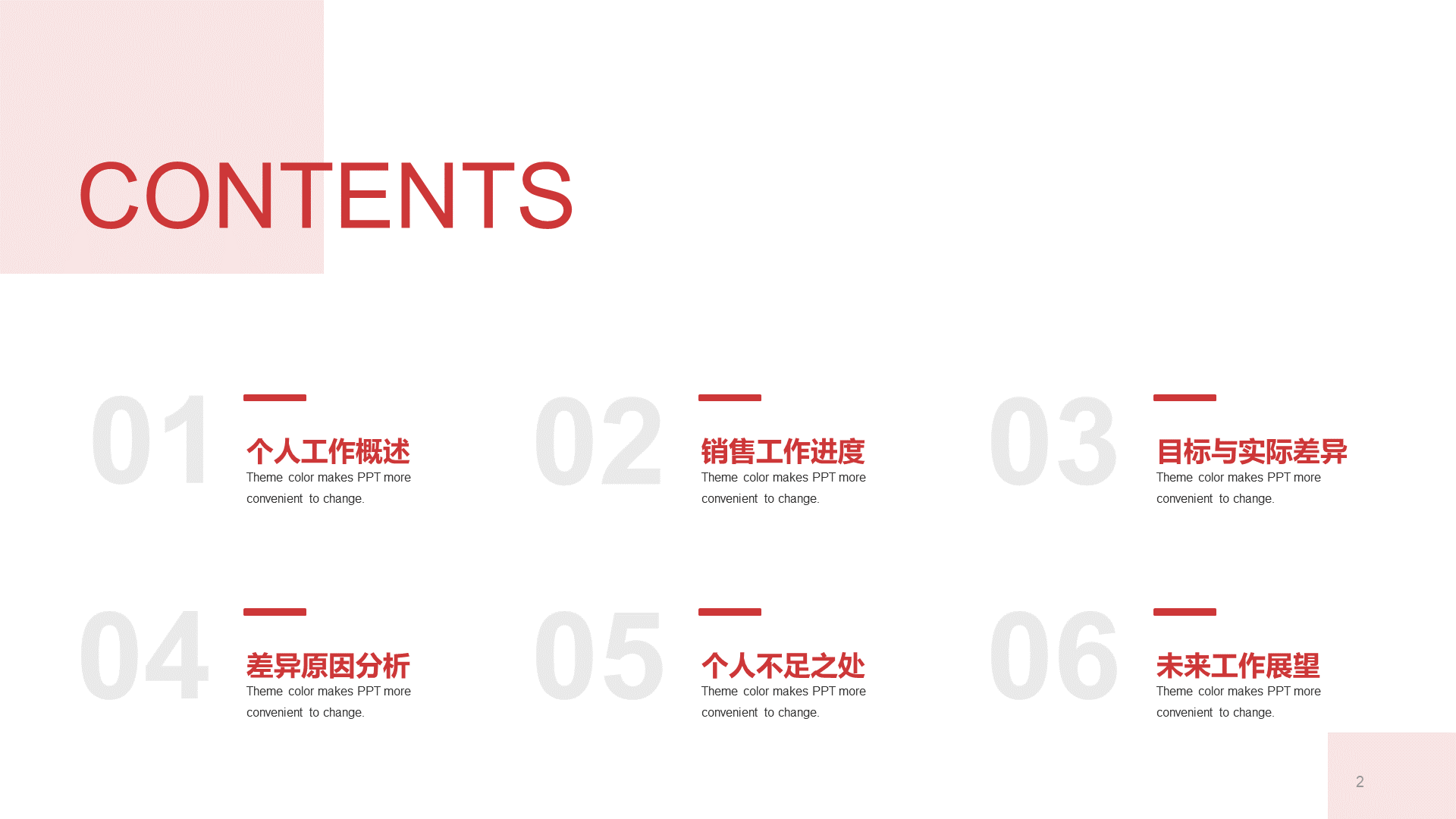 红色商务企业工作汇报PPT案例