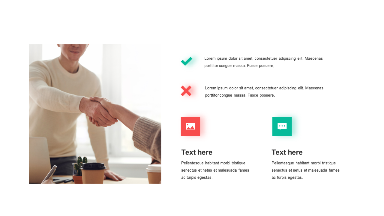 多色阴影2项PPT列表