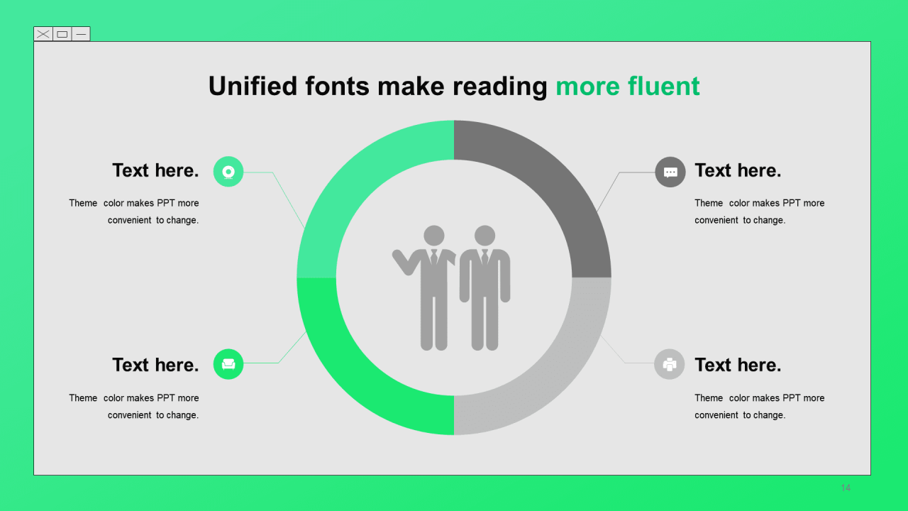 灰色简约品牌营销绿色PPT案例