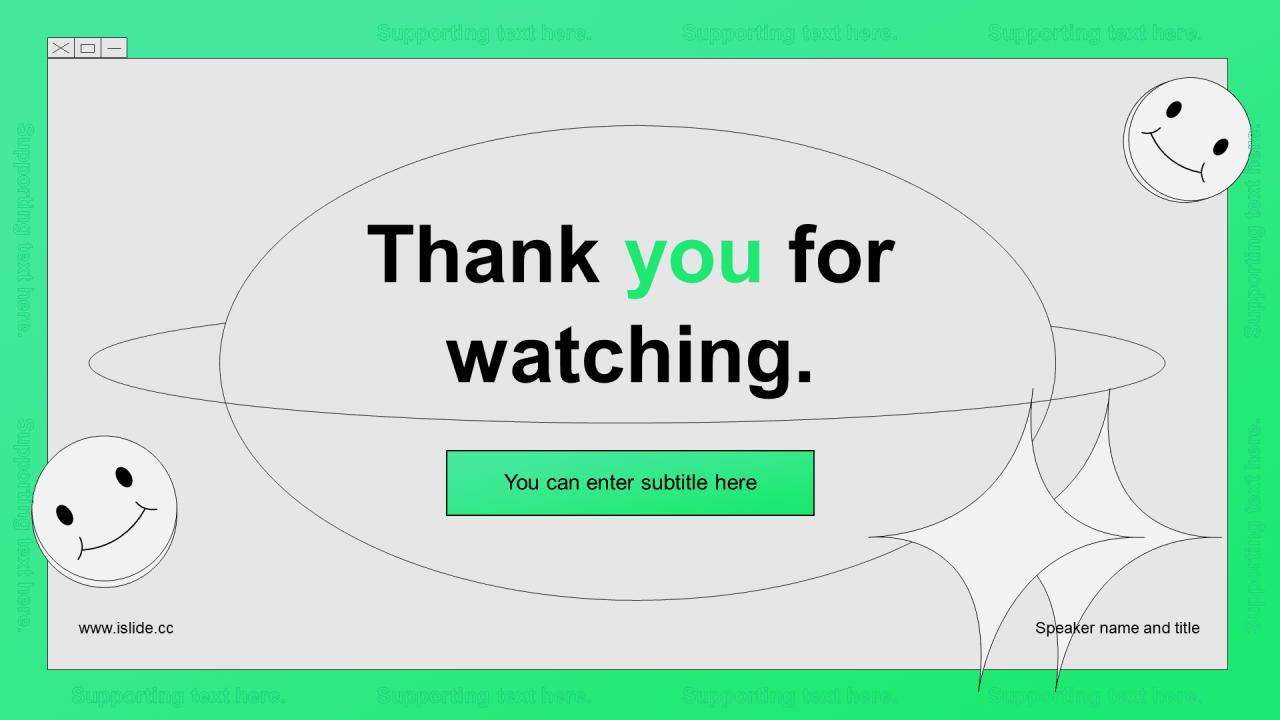 灰色简约品牌营销绿色PPT案例