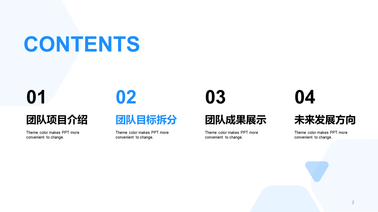 蓝色简约扁平互联网PPT案例