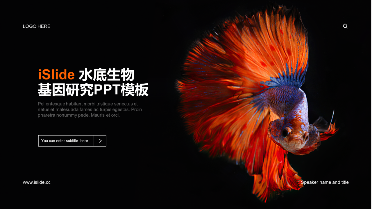 橙色商务现代生物研究报告PPT案例