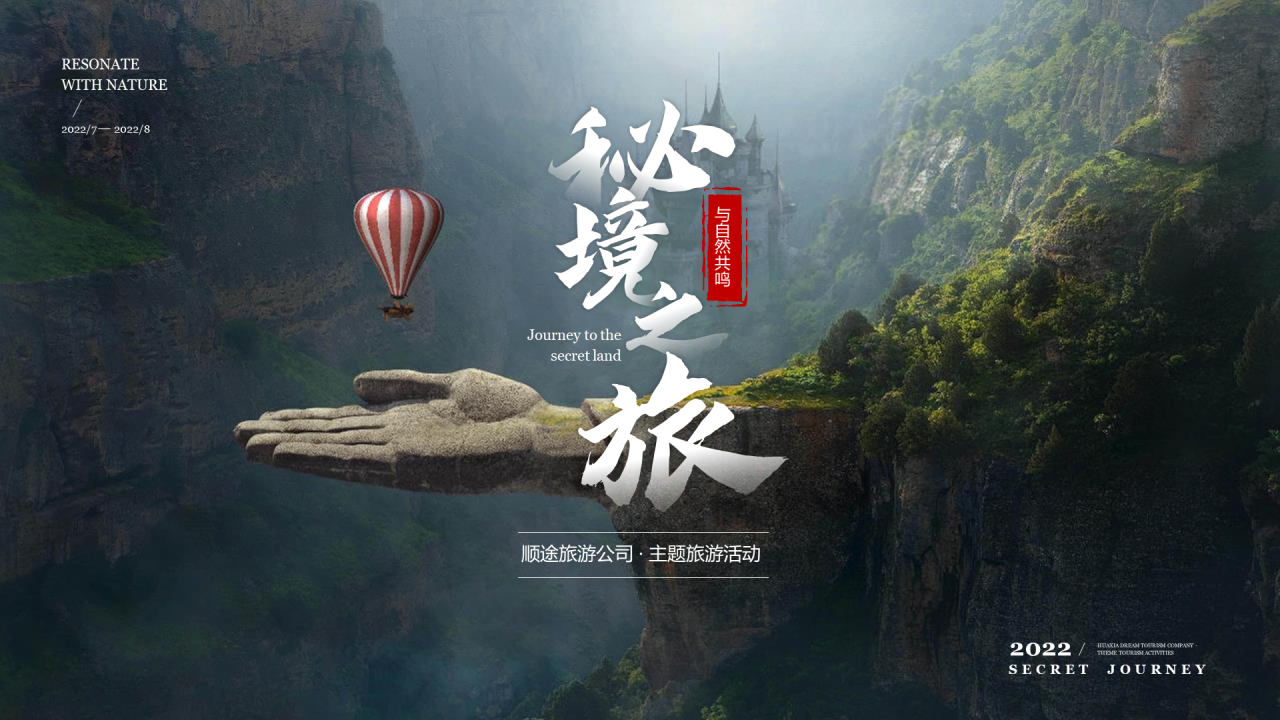 创意平滑动画旅游主题PPT