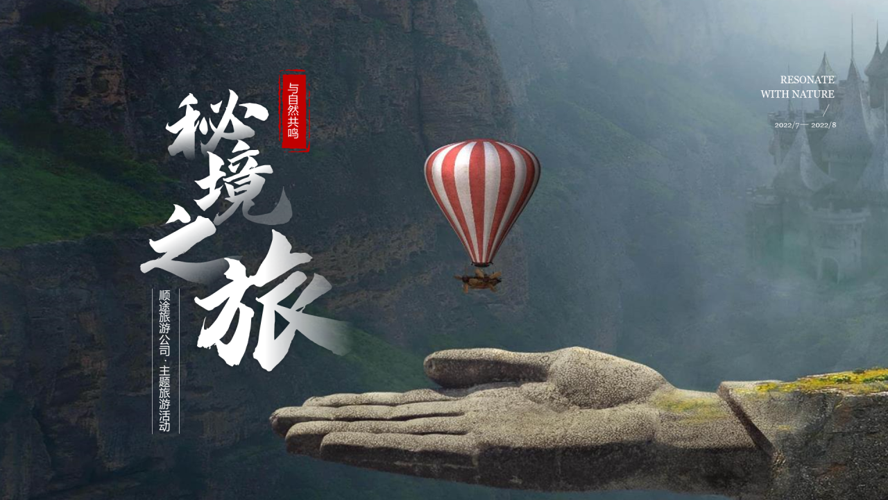 创意平滑动画旅游主题PPT