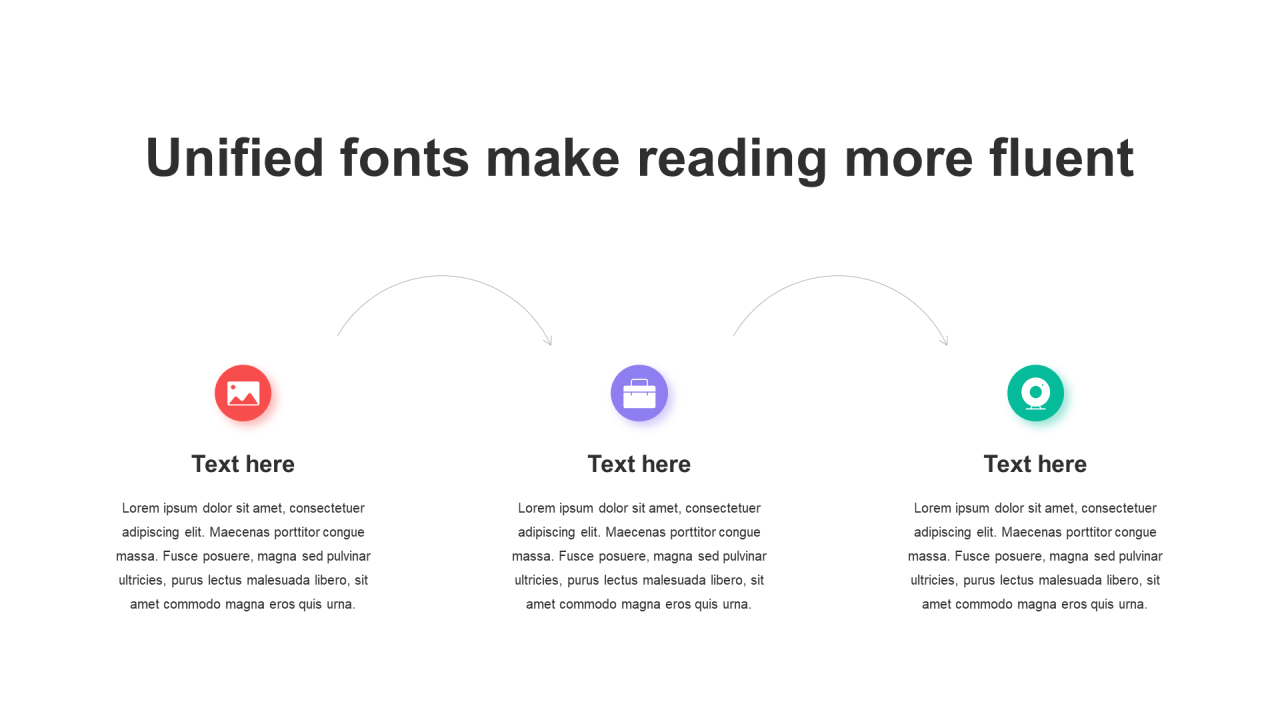 多色阴影3项PPT关系