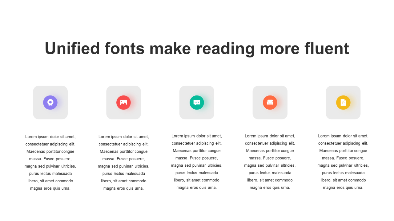 多色阴影4项PPT列表