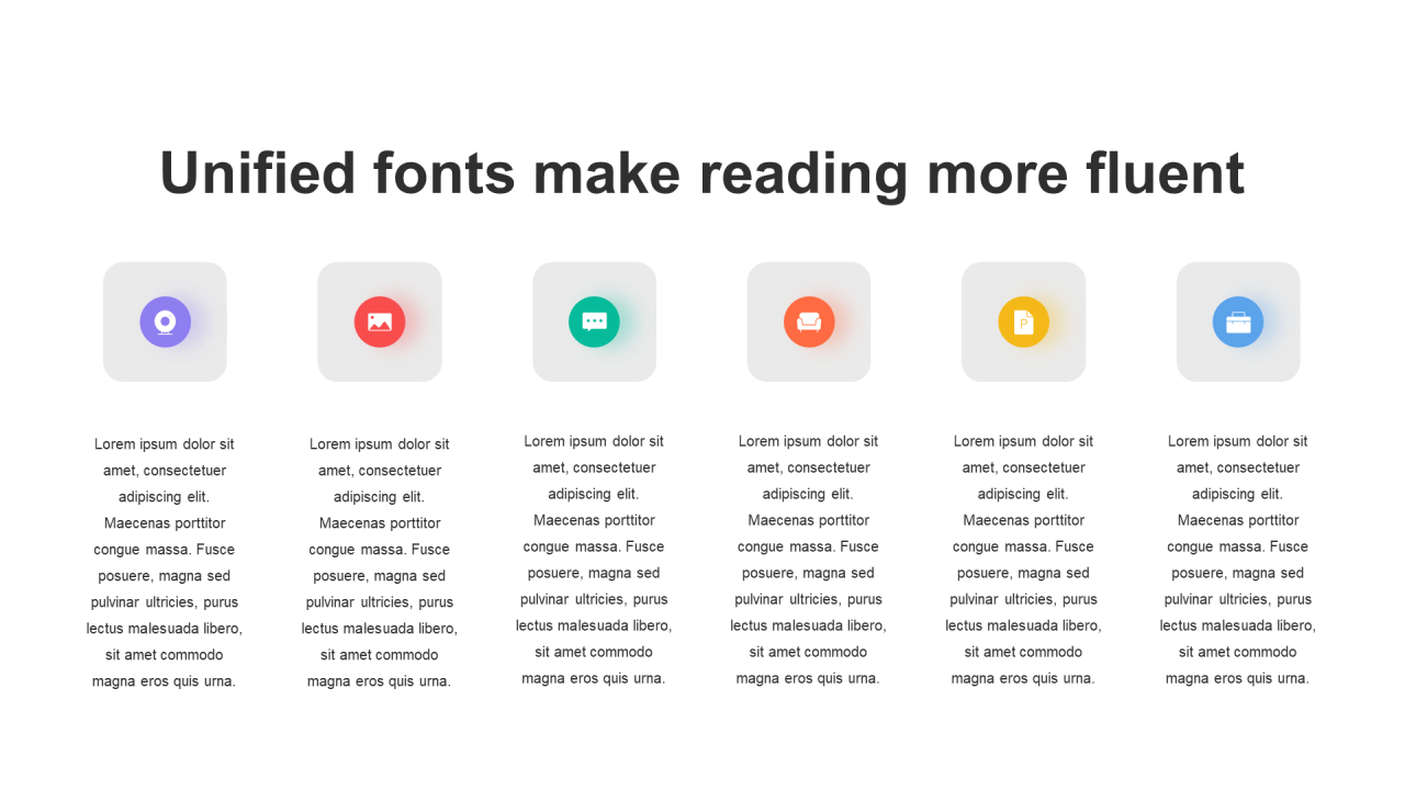 多色阴影4项PPT列表