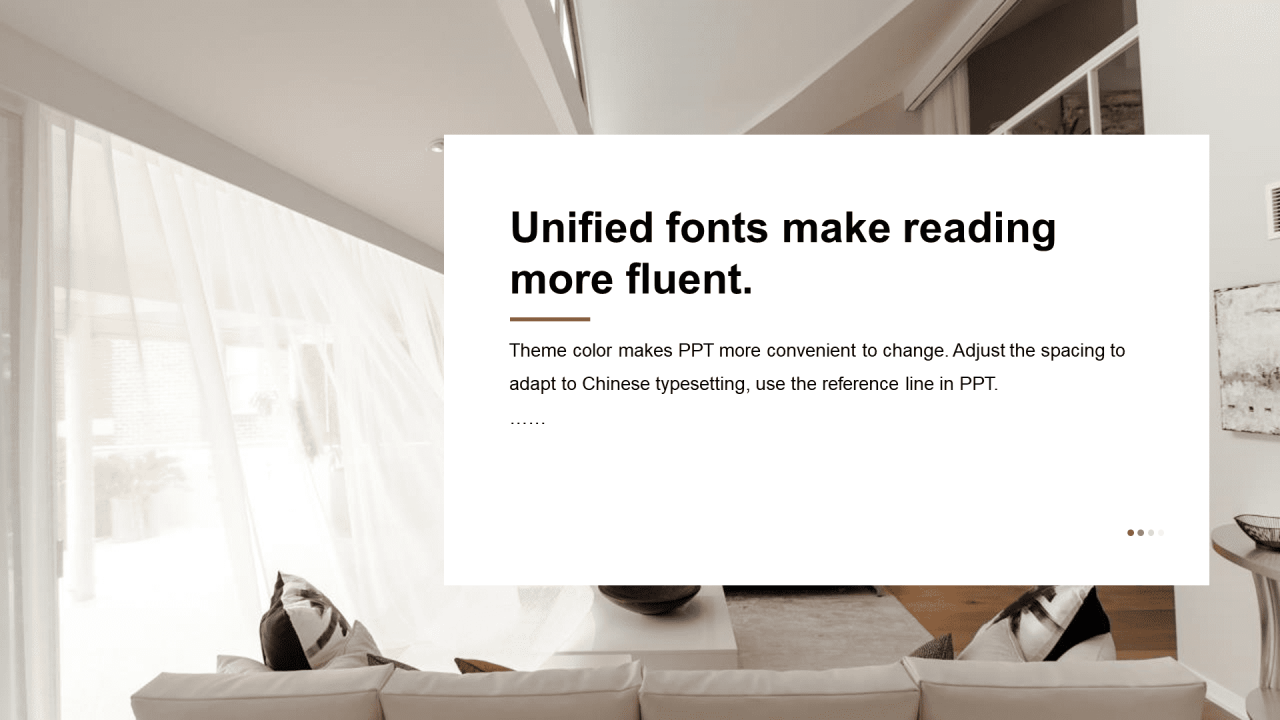 浅色简约风家居建材PPT模板