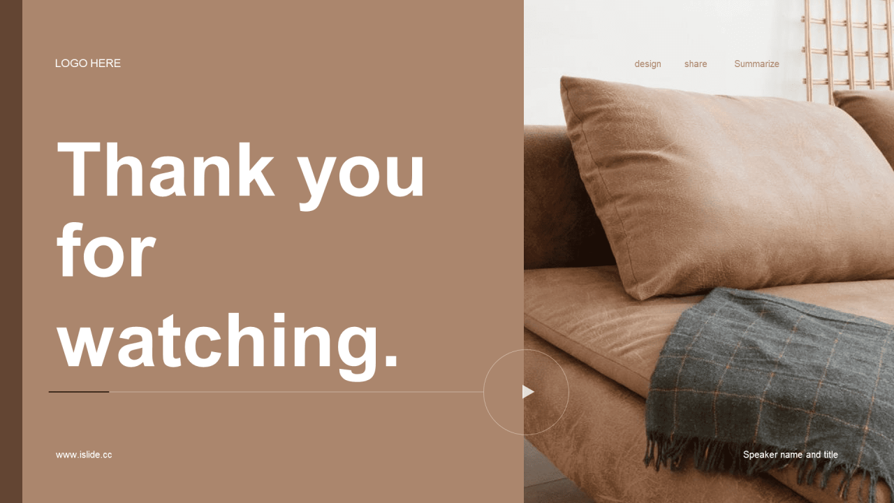 浅色简约风家居建材PPT模板