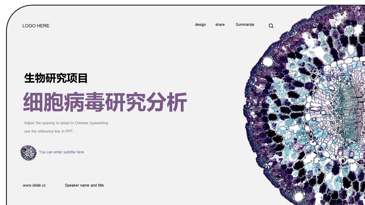 商务细胞病毒医疗行业PPT模板