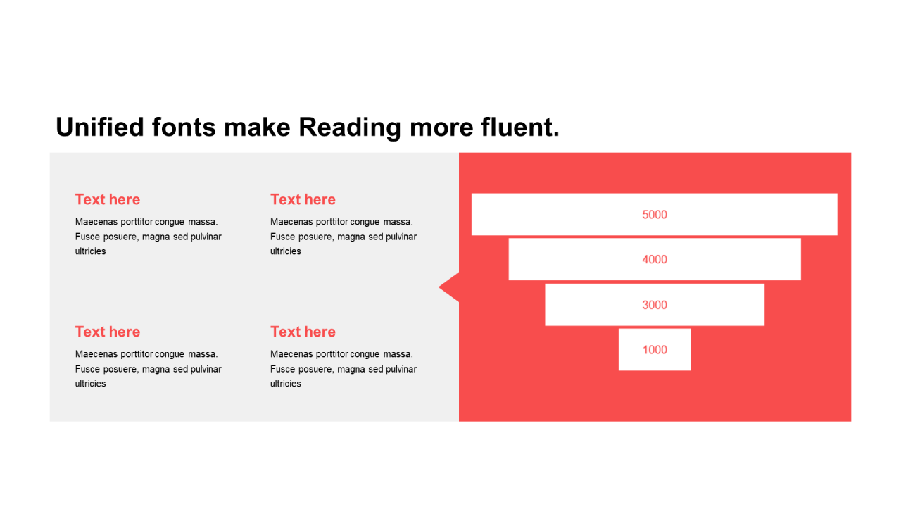 红色扁平PPT漏斗图
