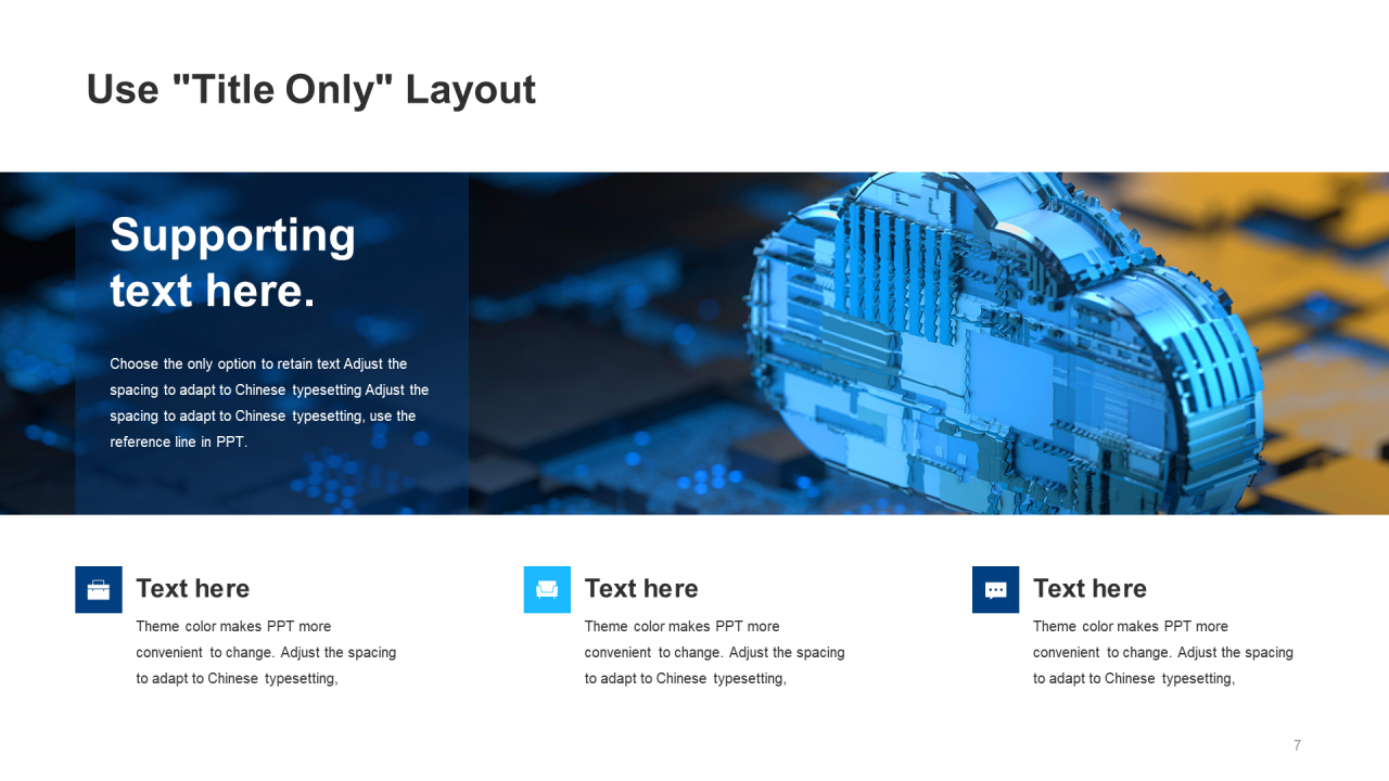 蓝色科技it互联PPT市场营销案例