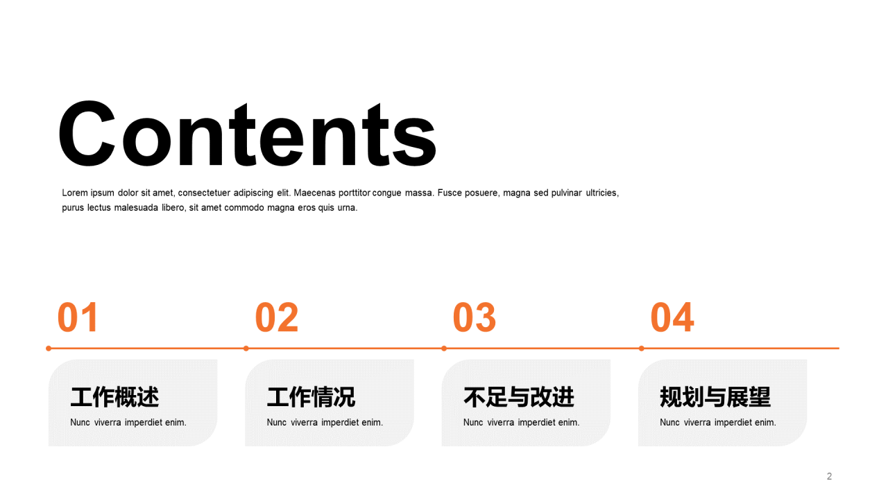 橙色插画物流工作总结PPT模板