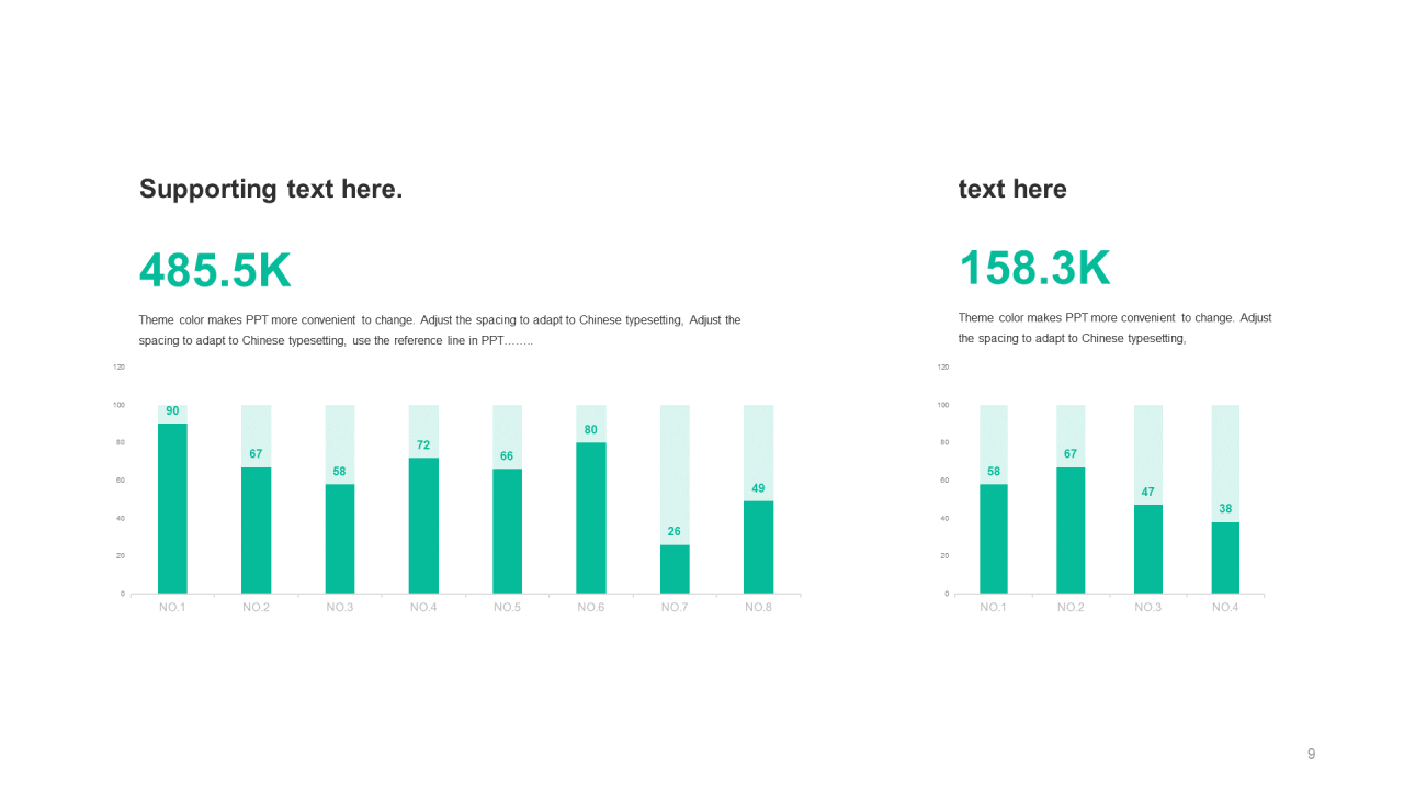 绿色简约植物工作总结PPT案例