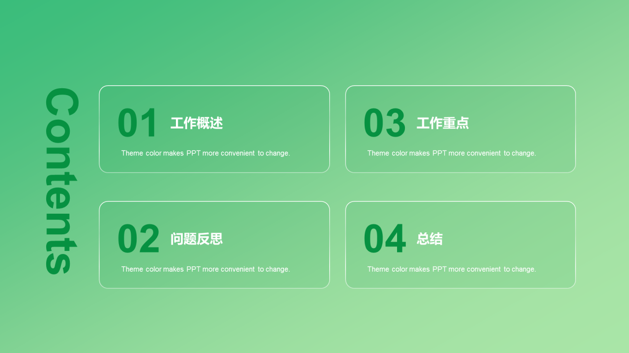 绿色创意互联网IT年中工作总结PPT模板