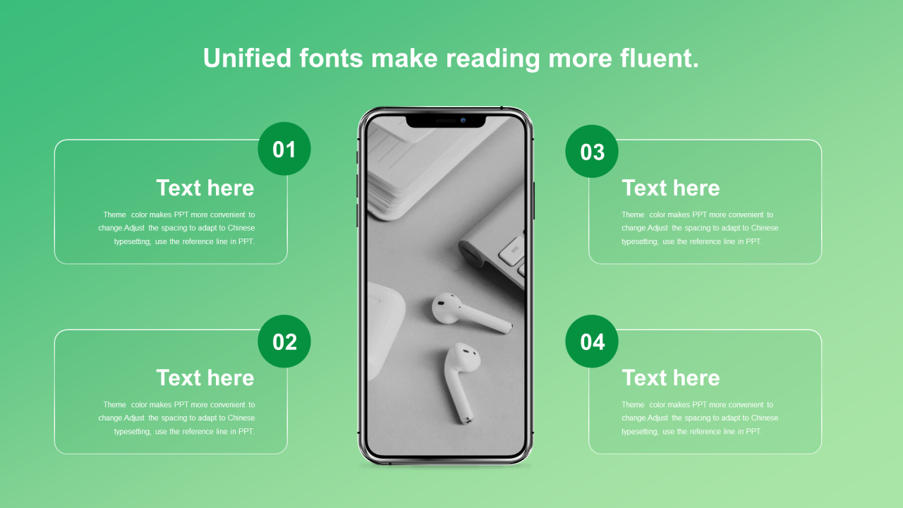 绿色创意互联网IT年中工作总结PPT模板