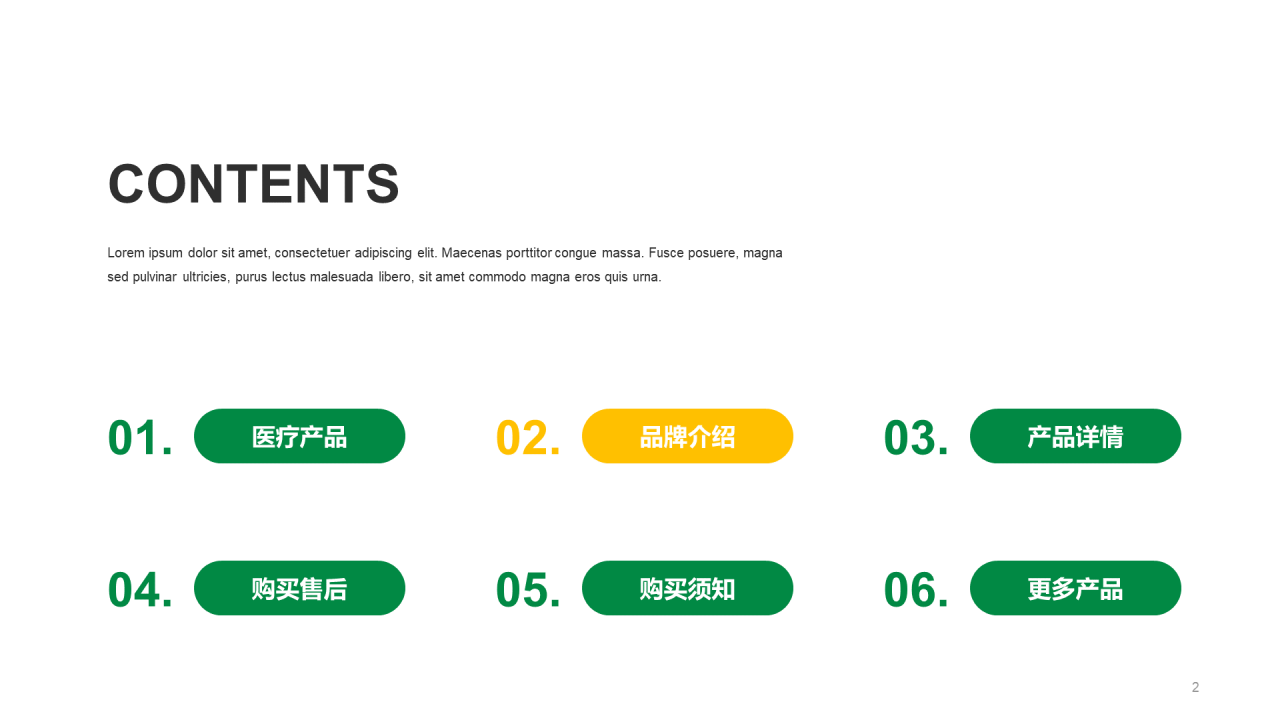 绿色商务简约市场营销PPT模板