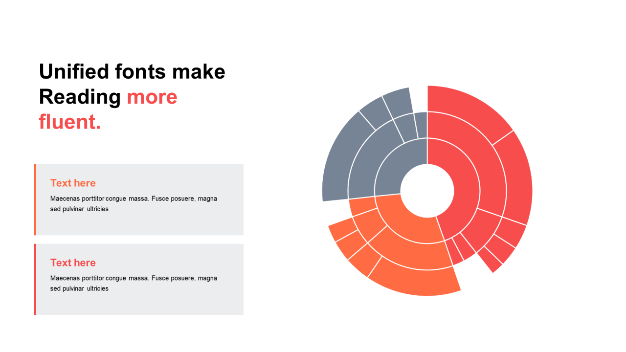 多色扁平PPT旭日图