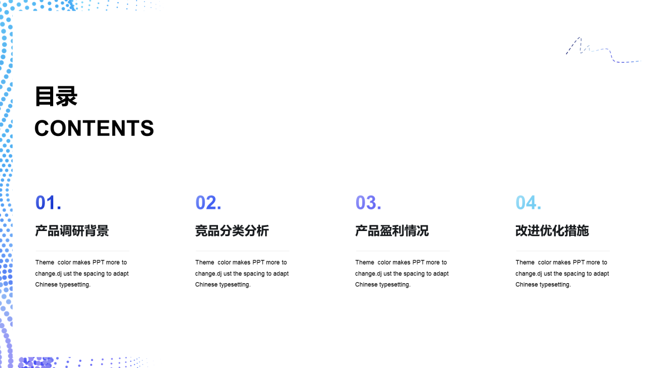 蓝色商务竞品分析报告PPT模板