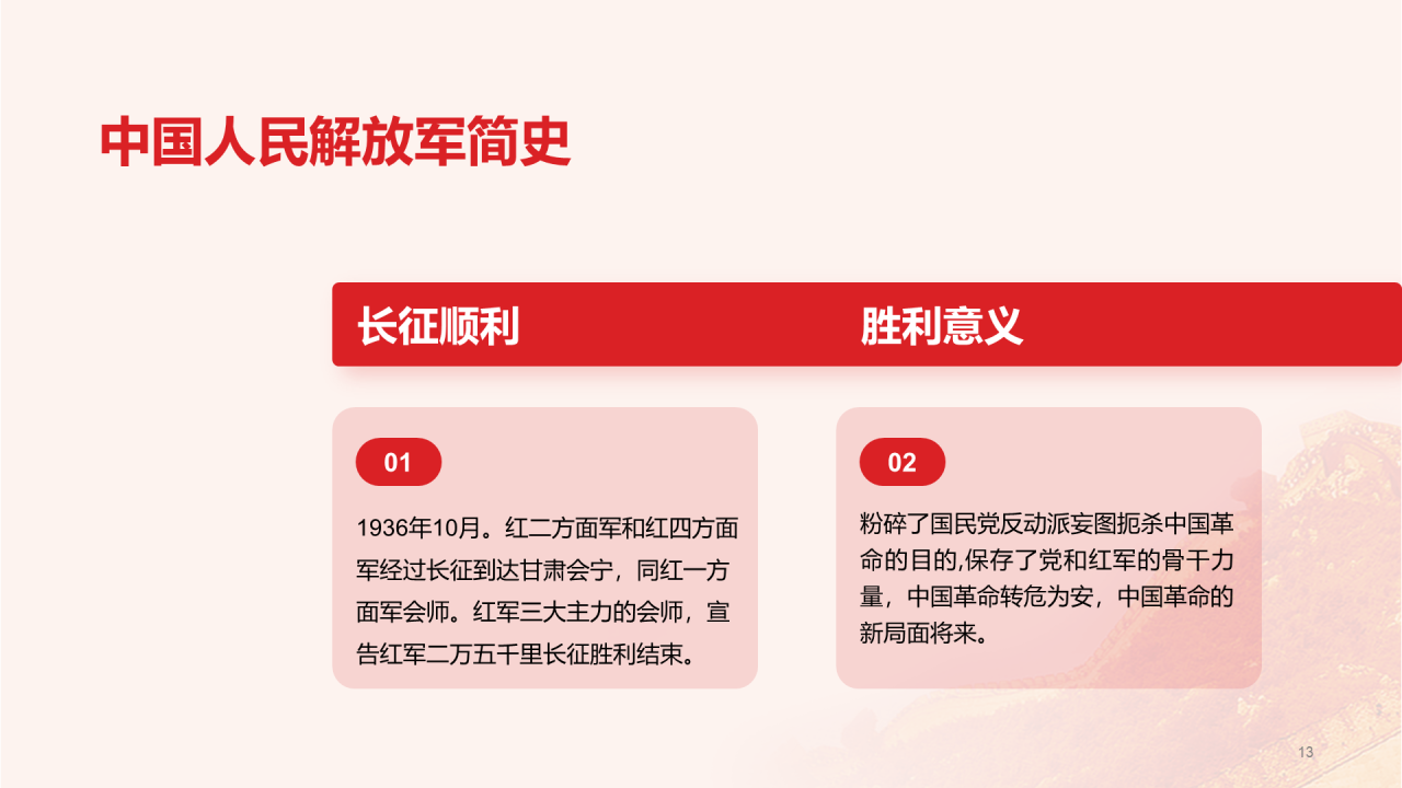 红色党政八一建军节节日宣传PPT