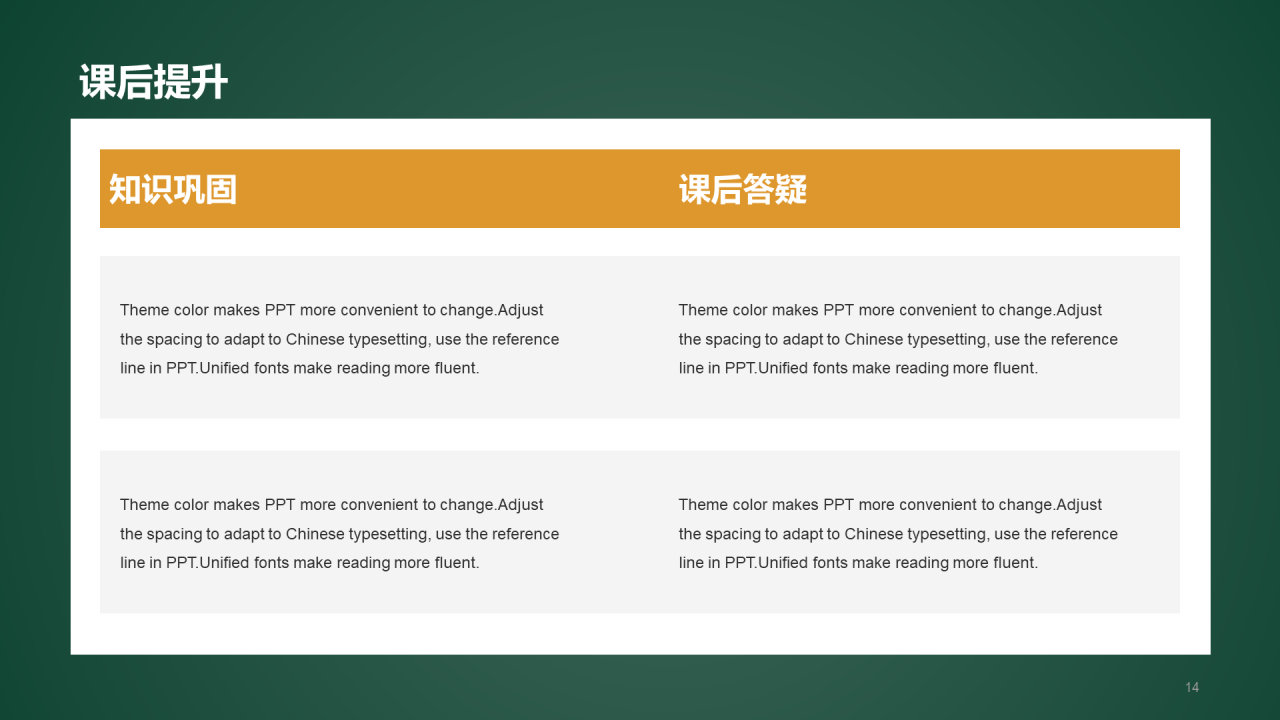 绿色简约教育培训教师说课PPT模板