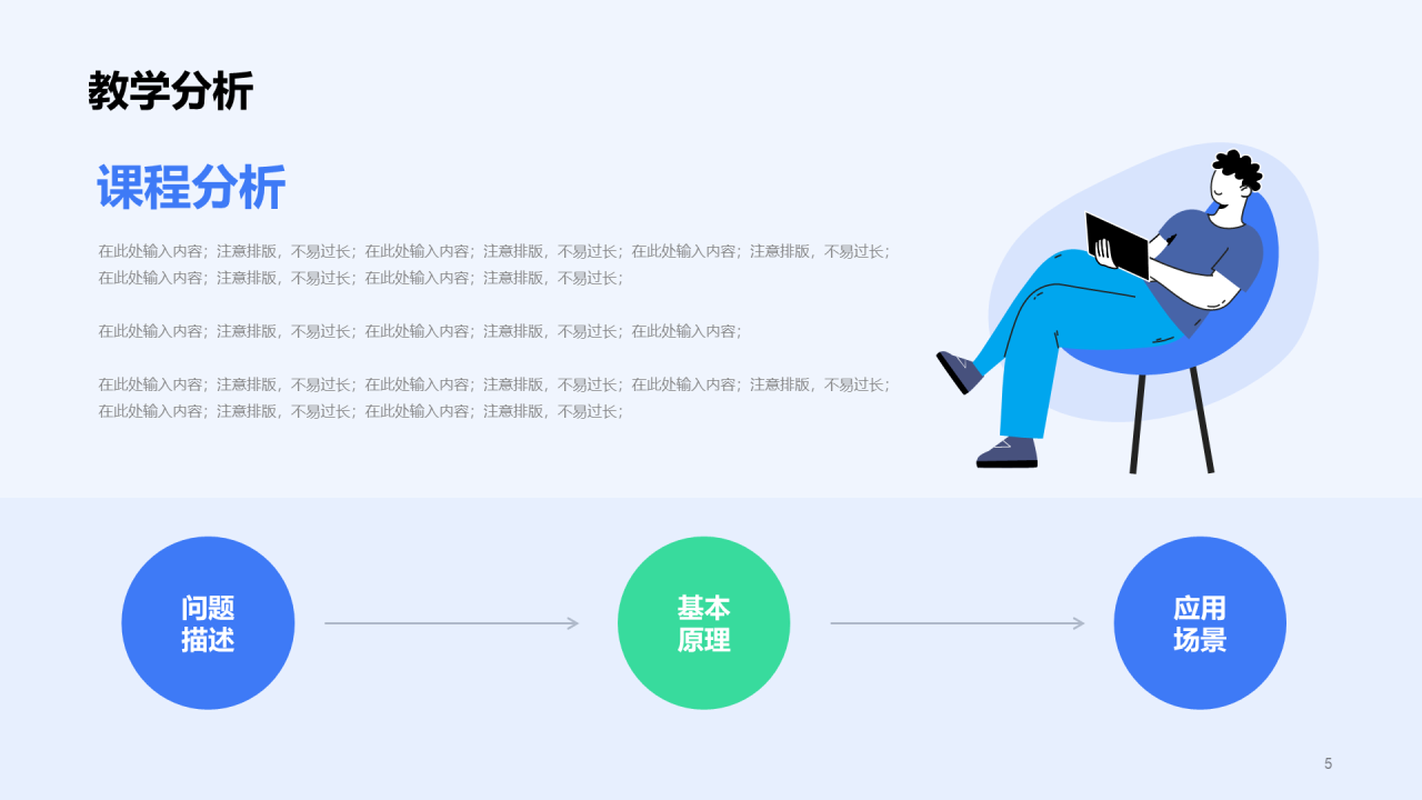 蓝色信息化教学设计PPT模板