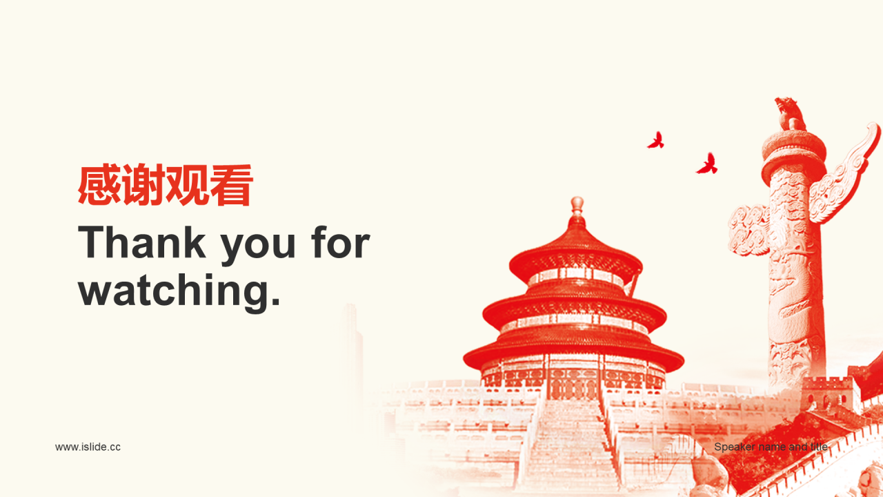 红色党政部门年度工作总结PPT主题