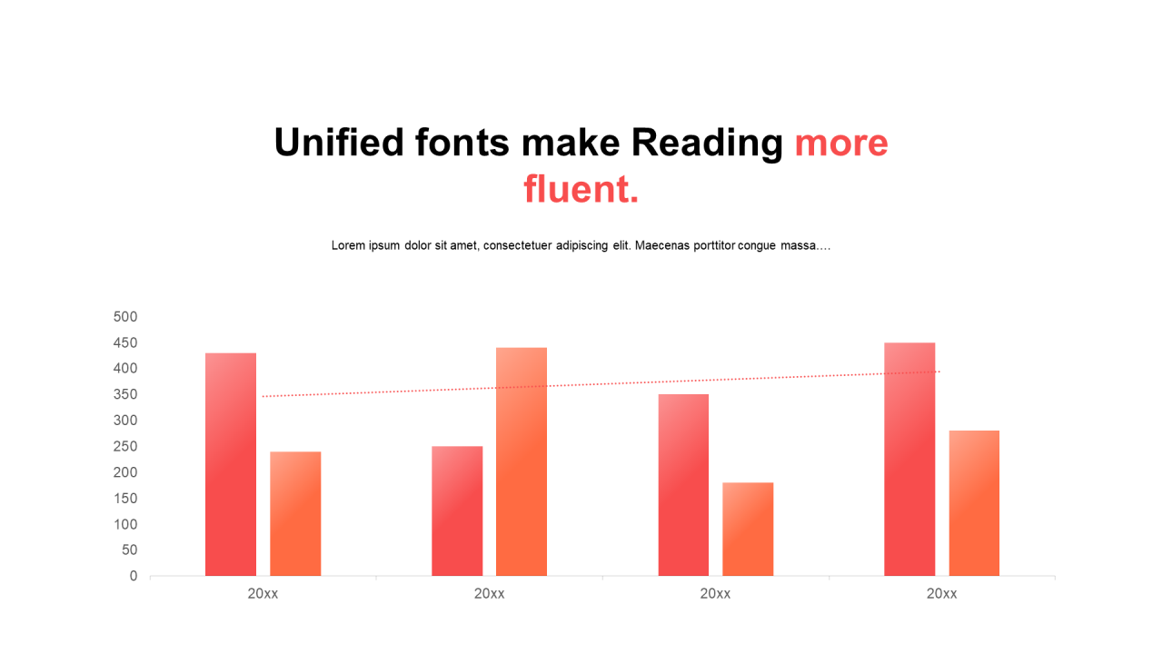 多色渐变PPT柱状图