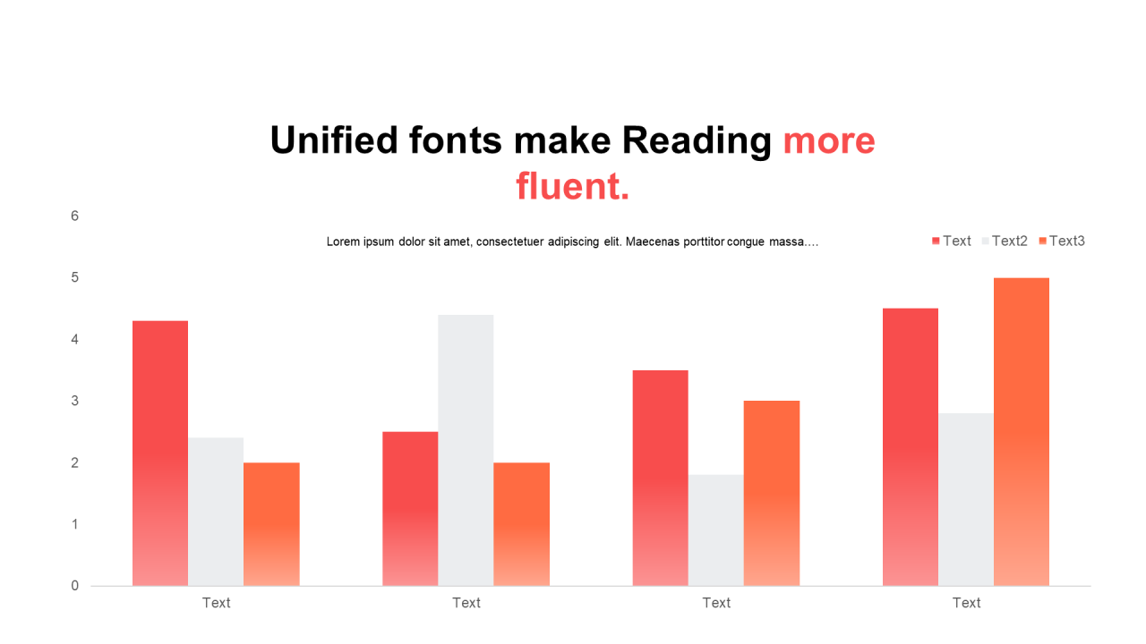 多色渐变PPT柱状图