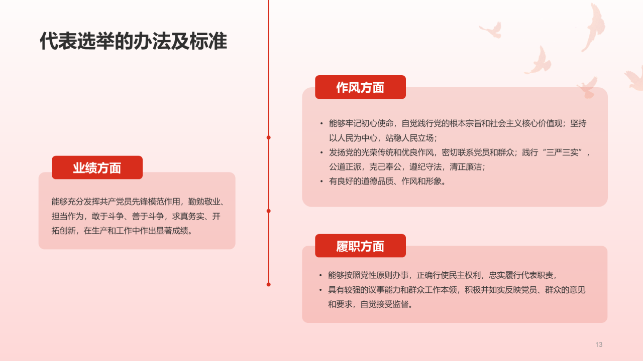红色党政二十大代表选举会PPT案例