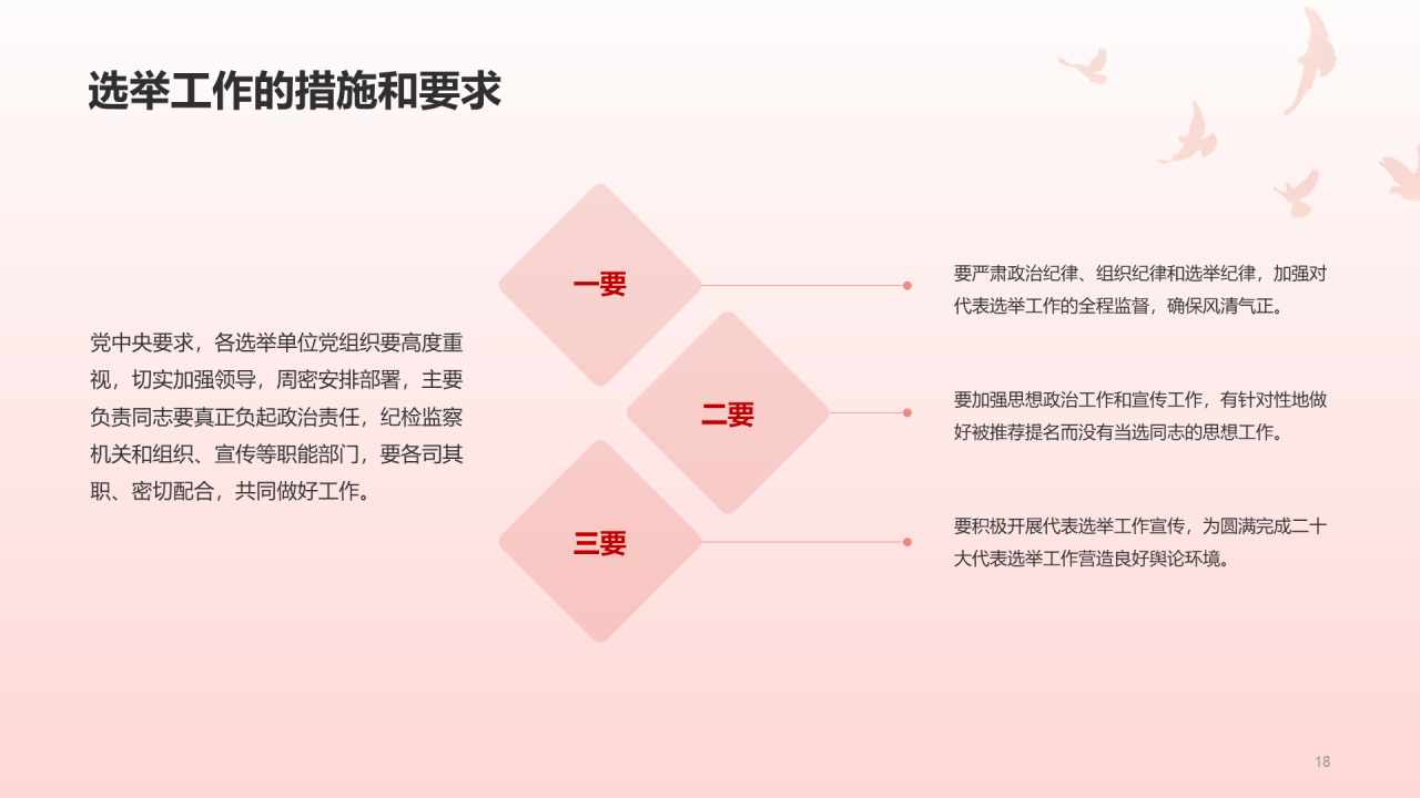 红色党政二十大代表选举会PPT案例
