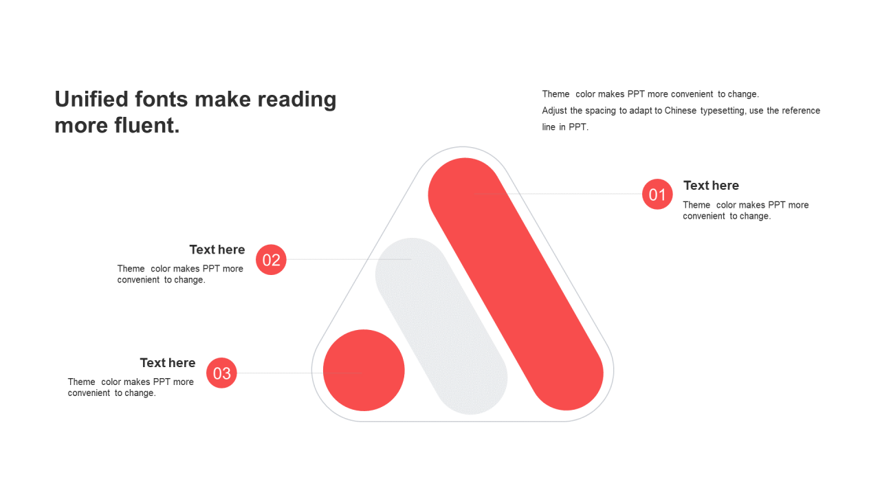 单色扁平3项PPT棱锥