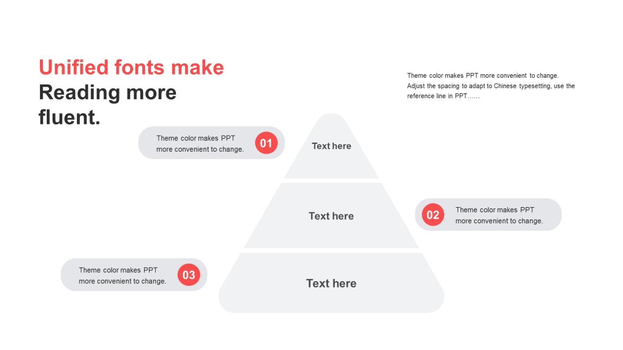单色扁平3项PPT棱锥