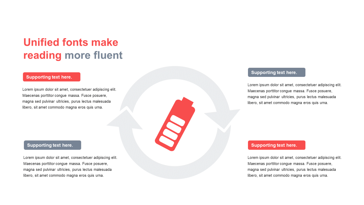 单色扁平2项PPT循环