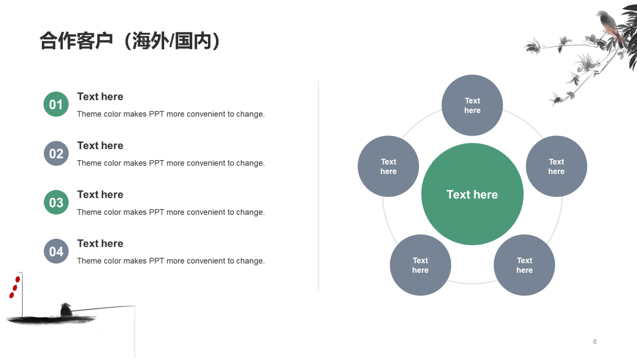 绿色国风教育培训课件PPT案例