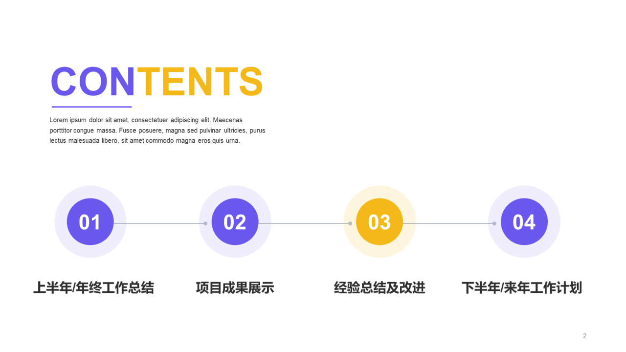 紫色简约2.5dIT互联网工作总结案例