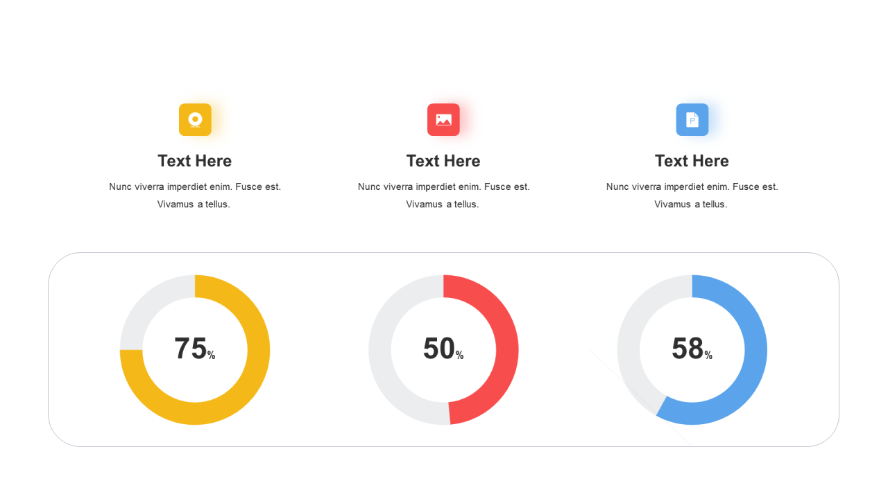 多色阴影PPT环形图