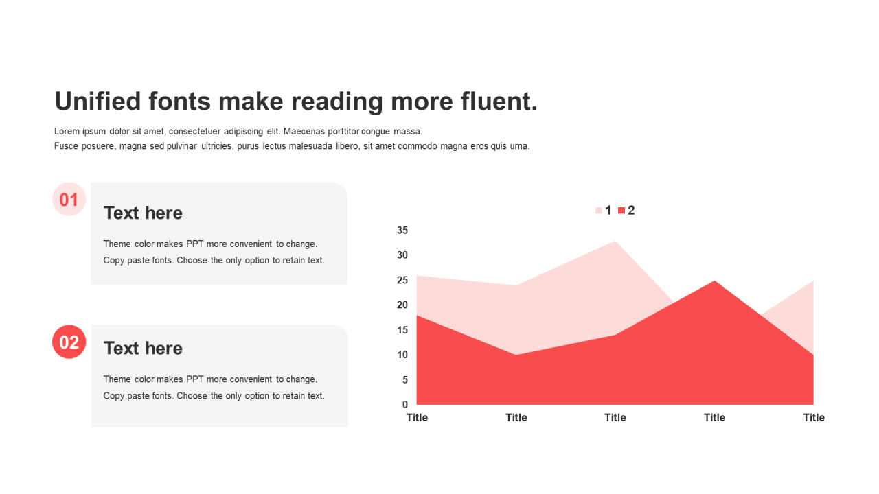 单色扁平PPT面积图