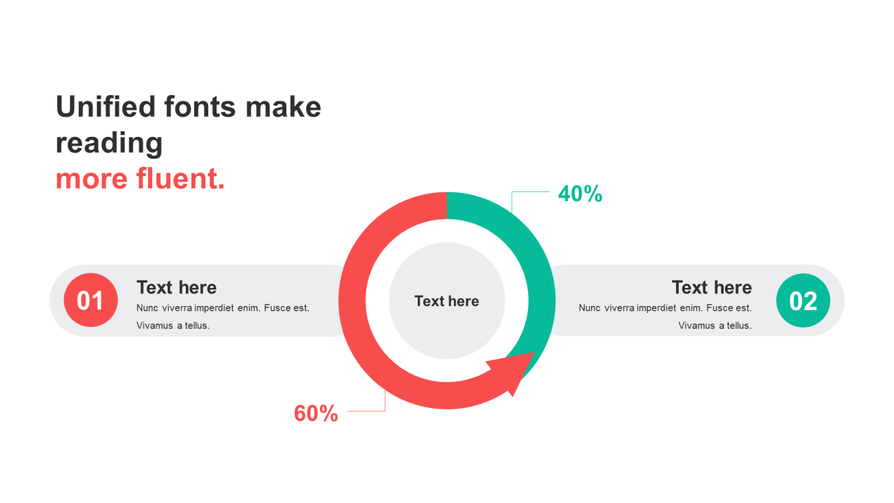 多色扁平PPT环形图