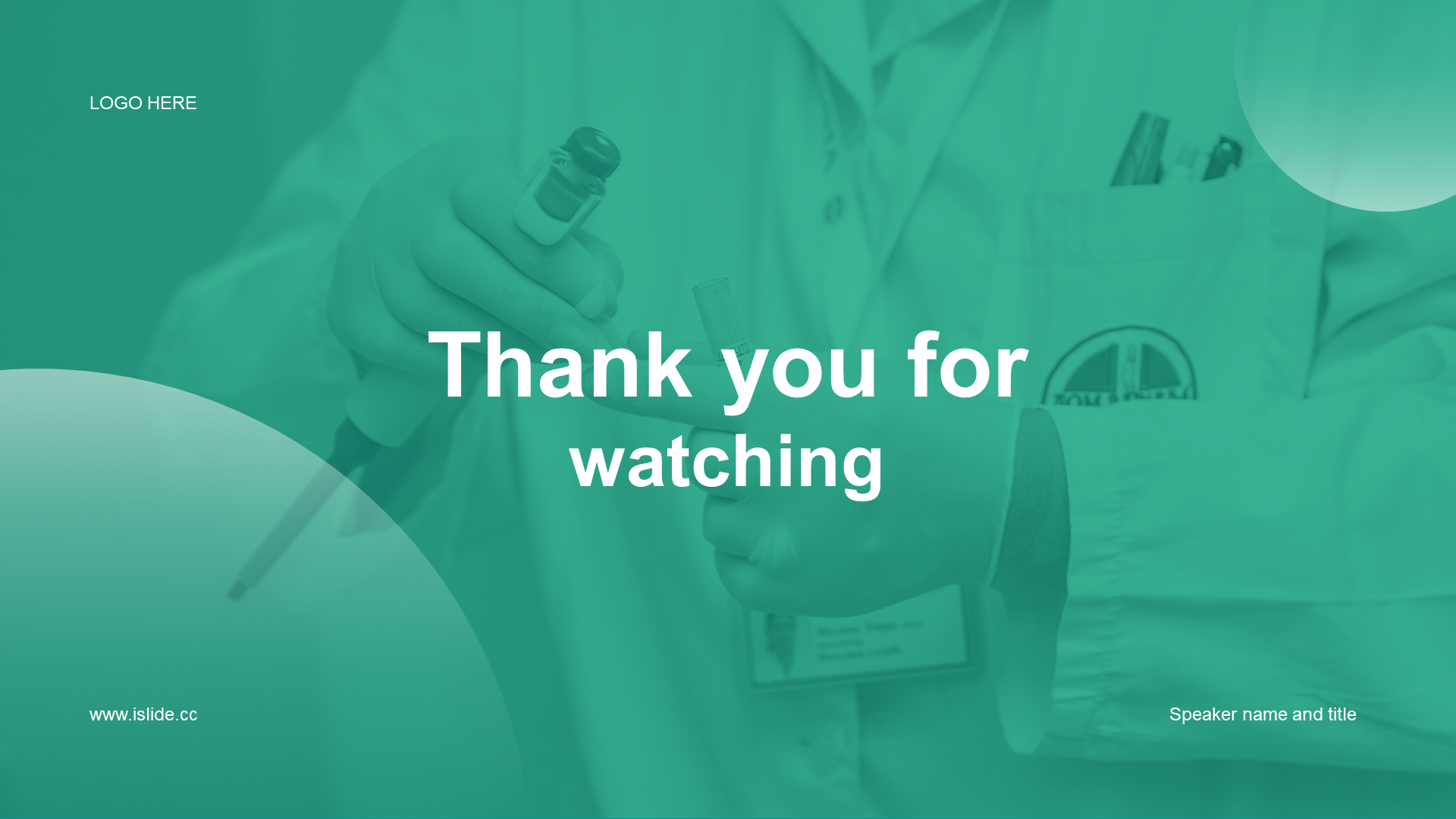 Green modern medical industry research report PPT case