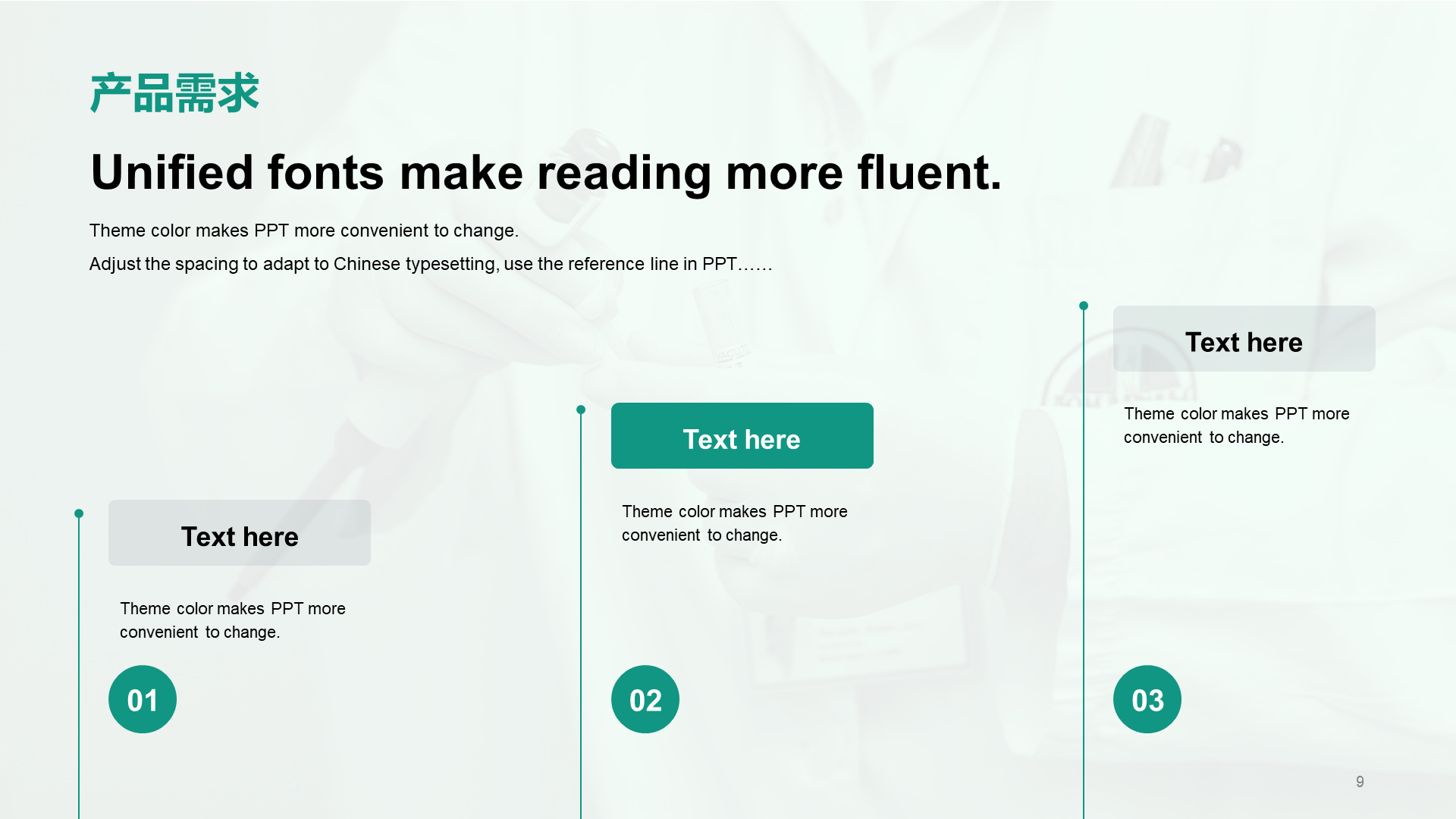 Green modern medical industry research report PPT case