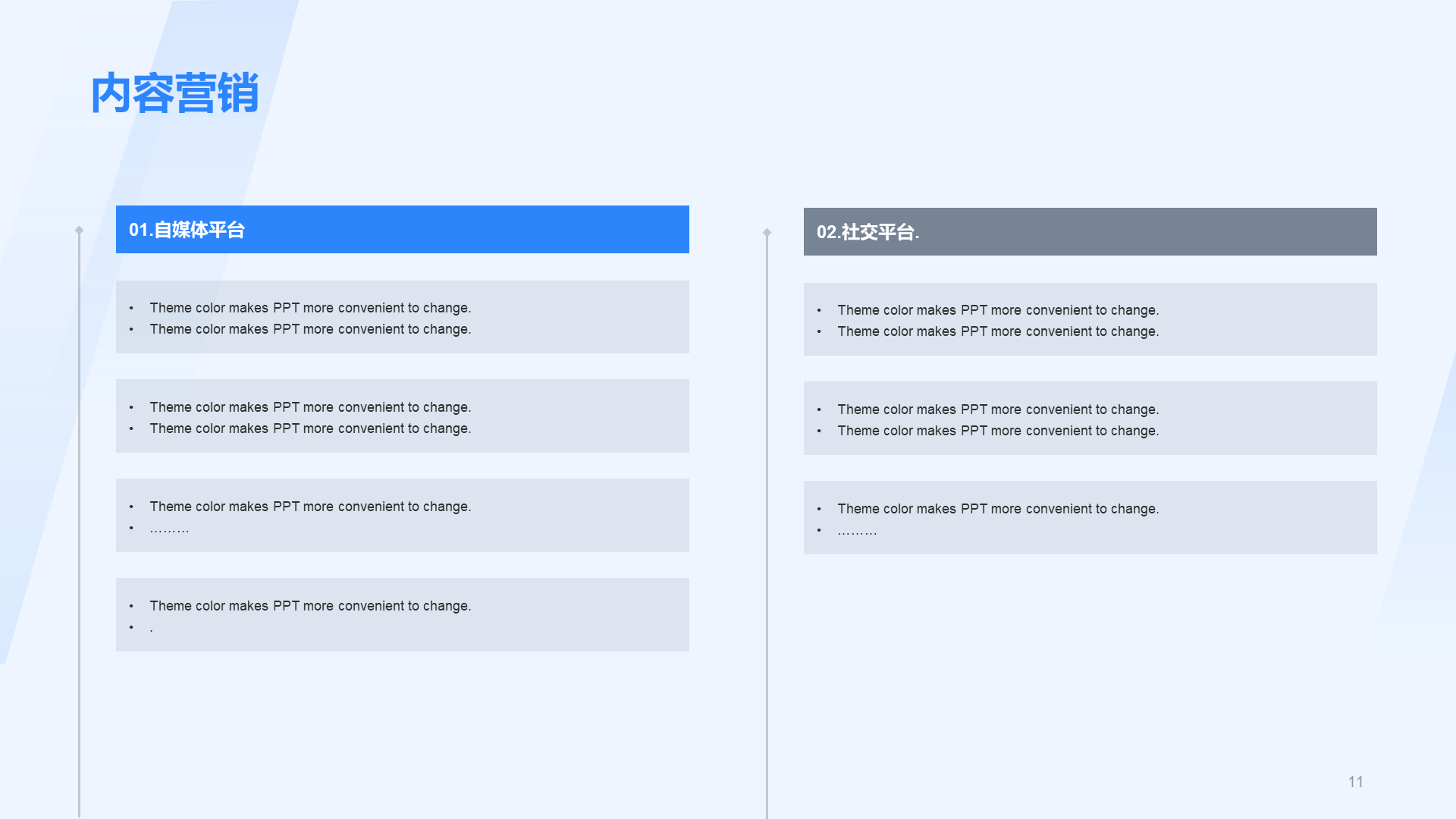 Blue modern business office work summary PPT case