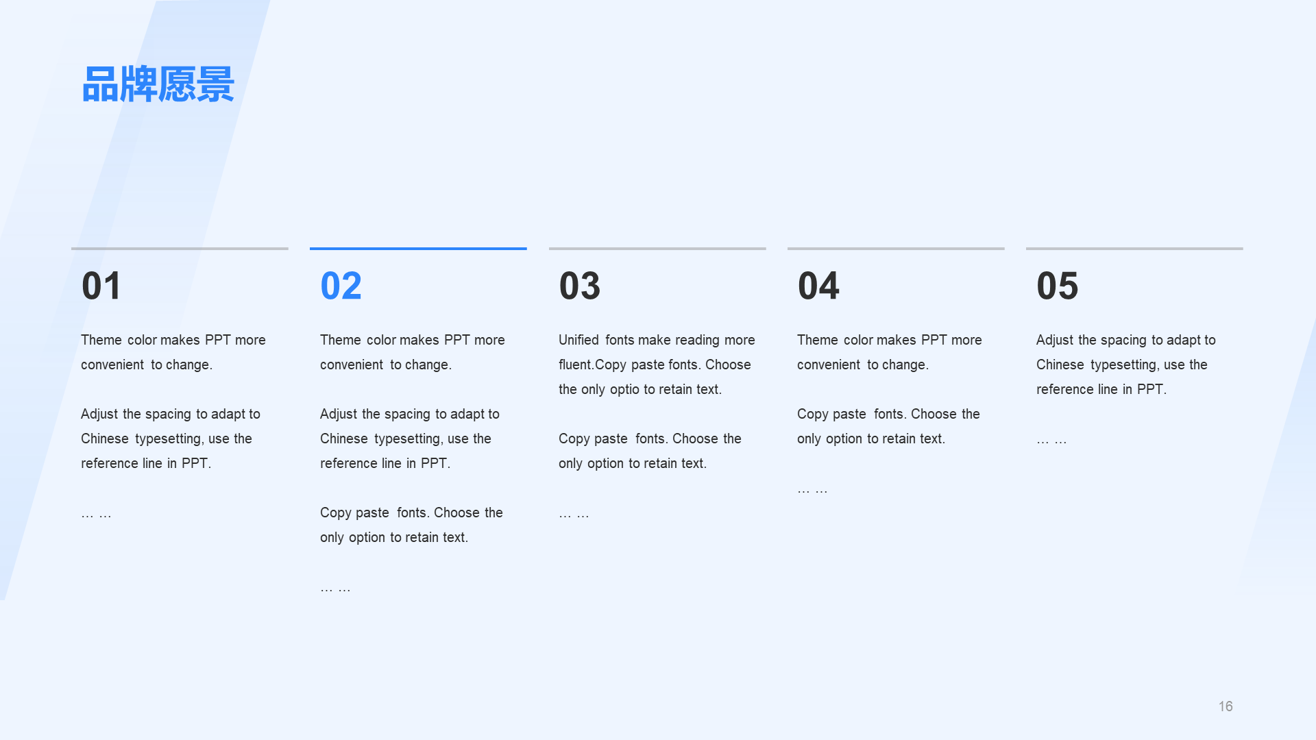Blue modern business office work summary PPT case