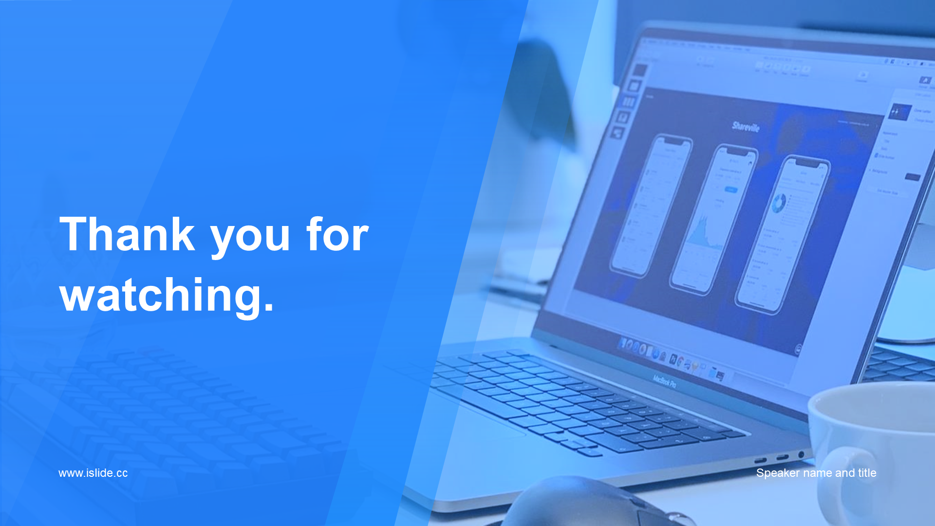 Blue modern business office work summary PPT case