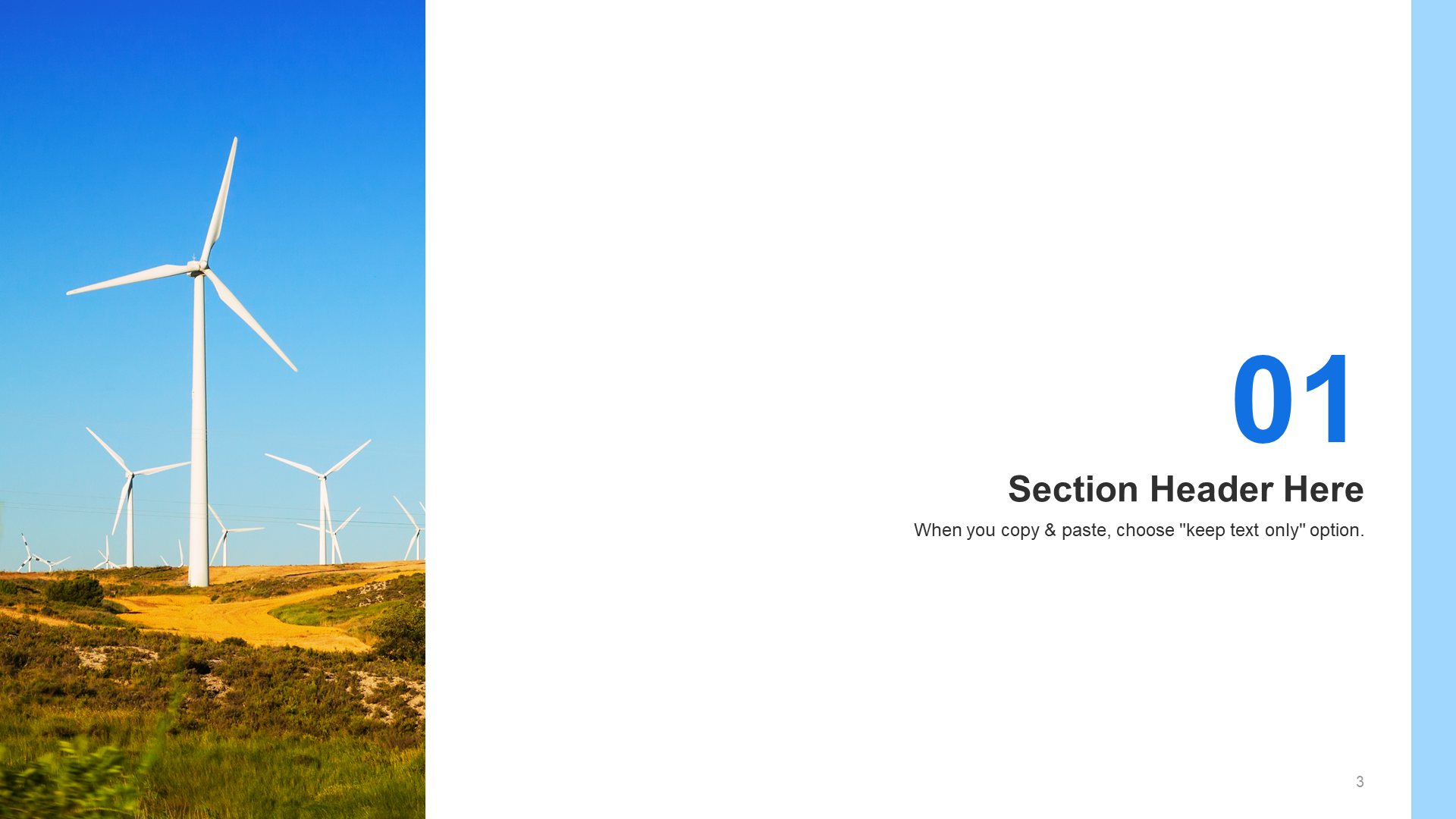 Blue business modern power PPT theme