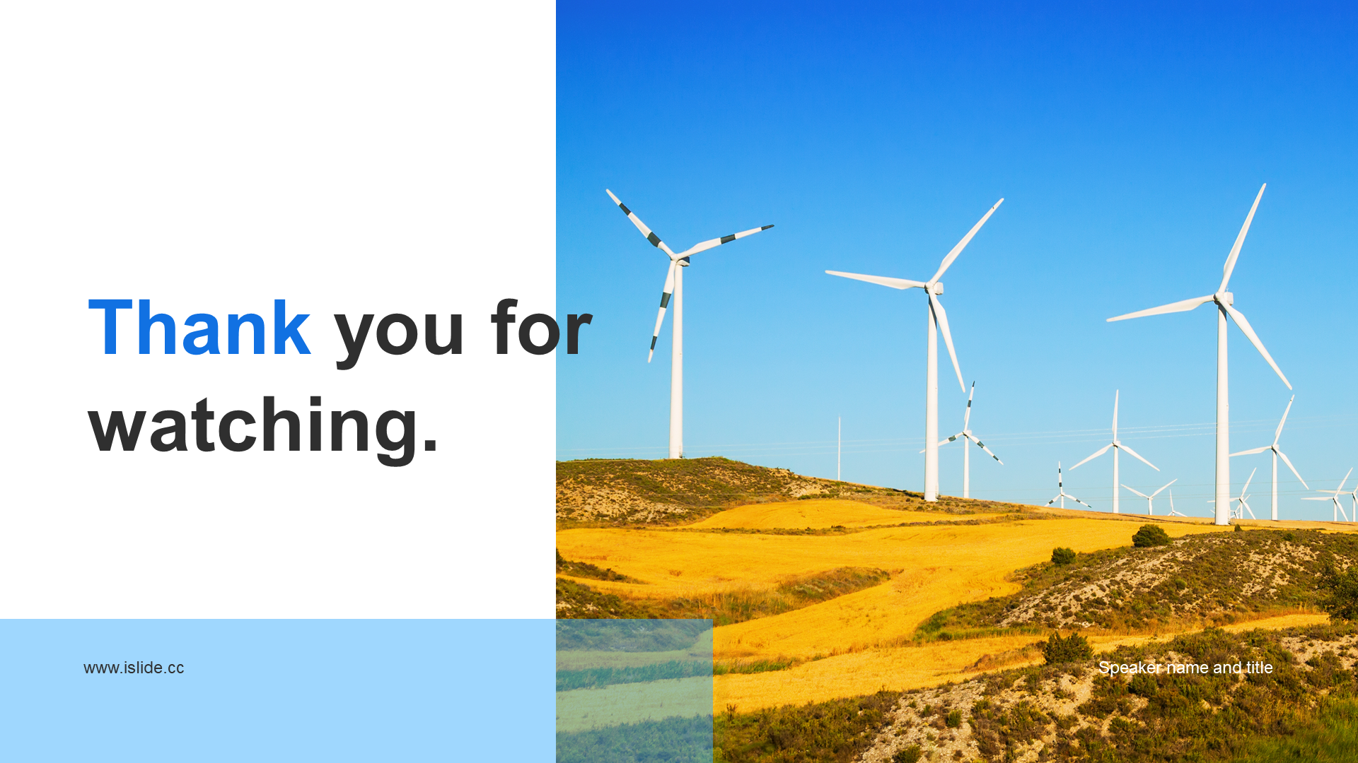 Blue business modern power PPT theme